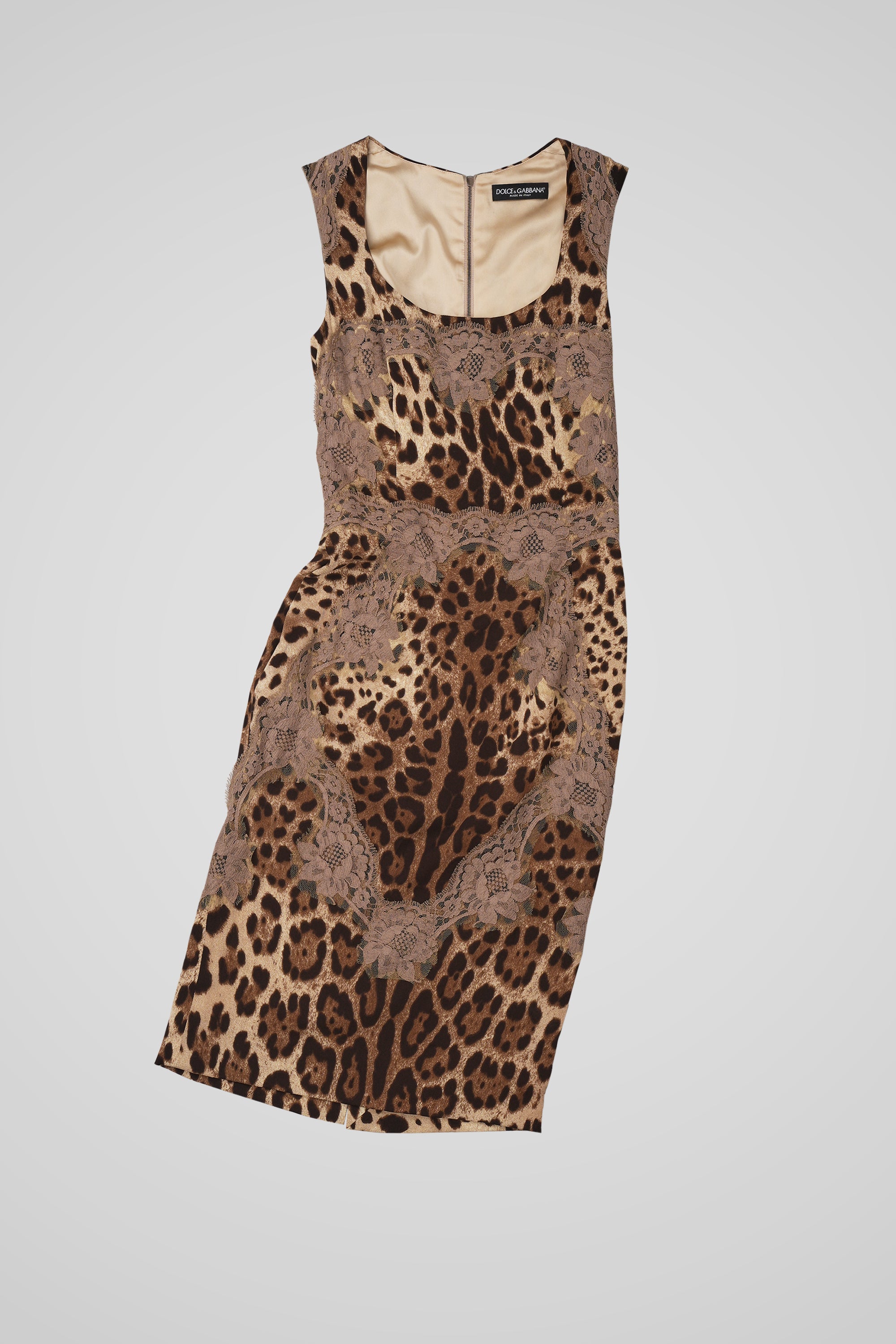 LEOPARD MIDI HALJINA S ČIPKOM