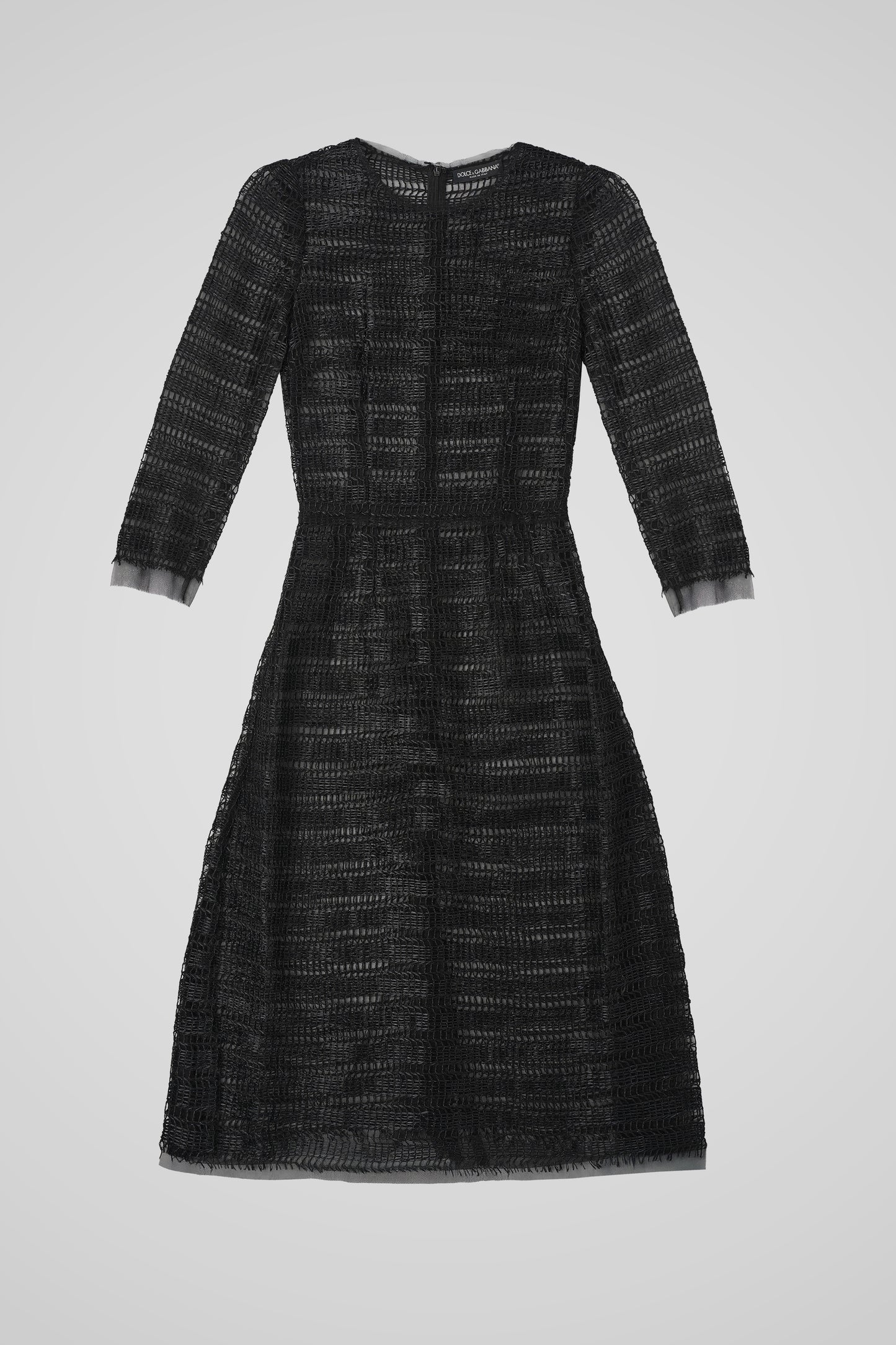 CRNA MIDI HALJINA OD ČIPKE