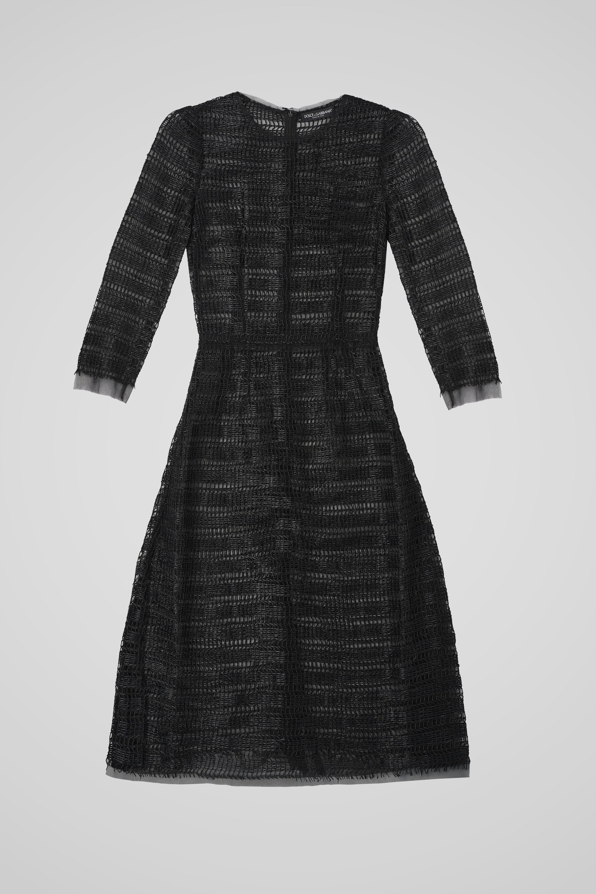 CRNA MIDI HALJINA OD ČIPKE