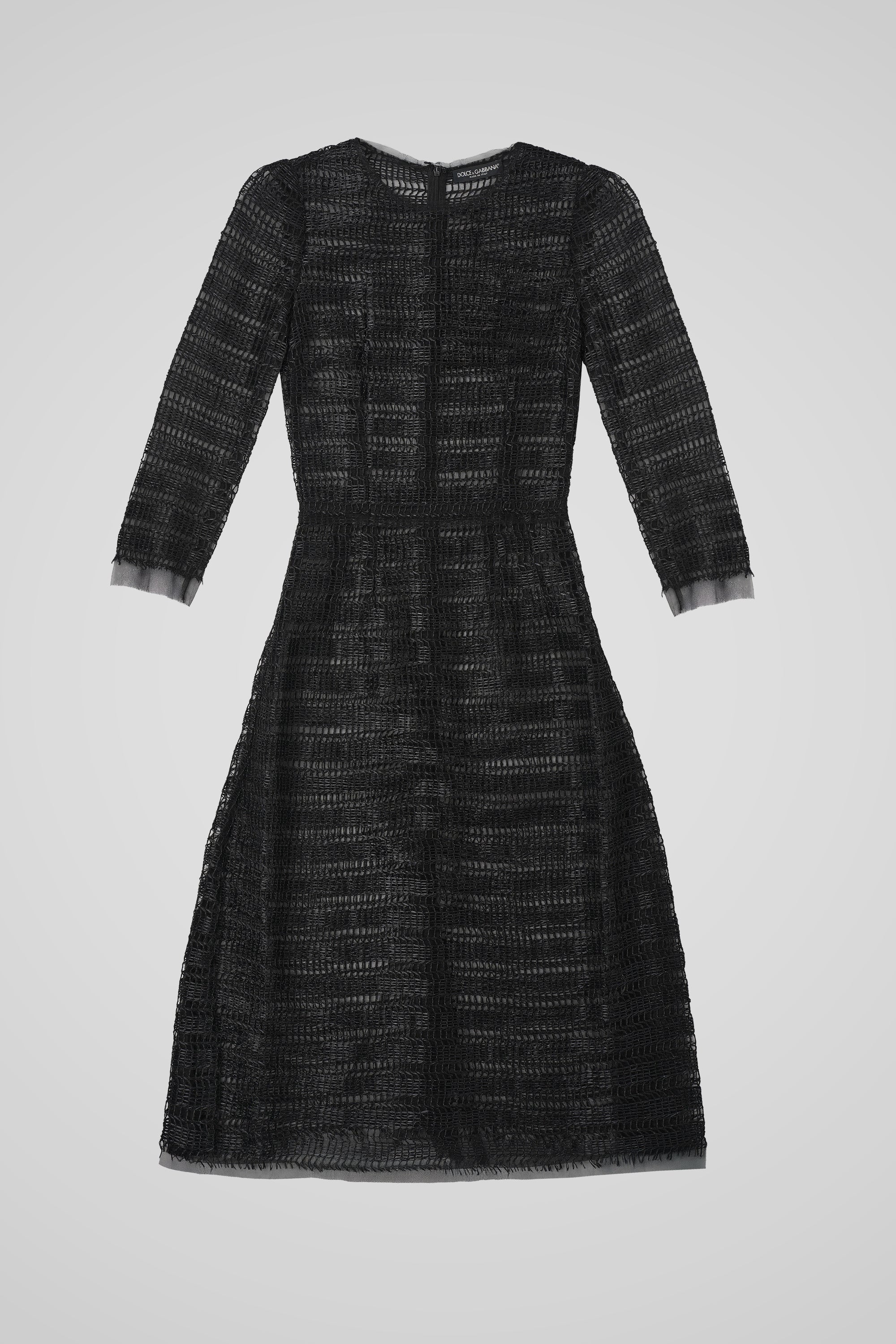 CRNA MIDI HALJINA OD ČIPKE