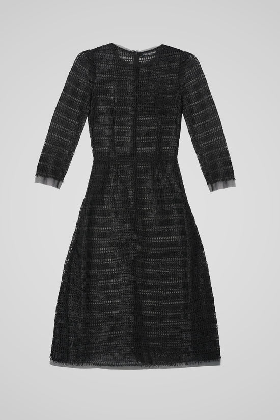 CRNA MIDI HALJINA OD ČIPKE