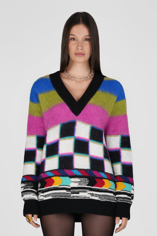 VIŠEBOJNI KARIRANI PULOVER